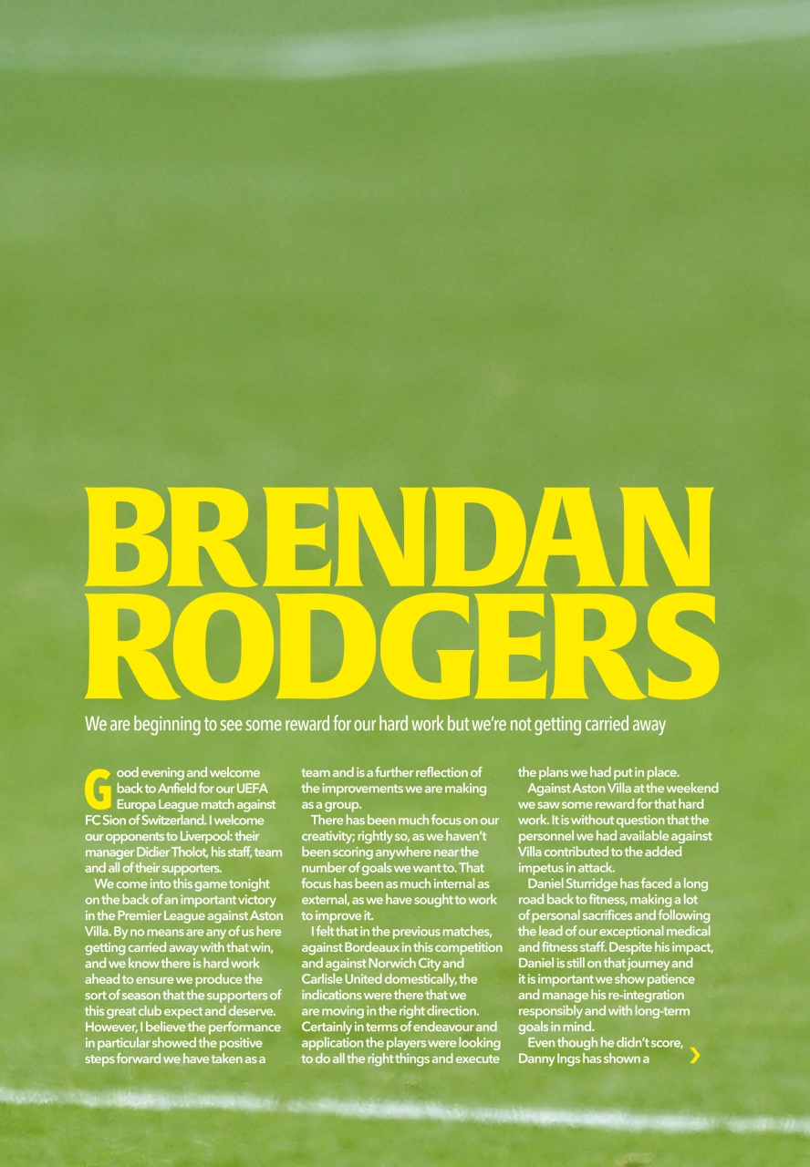 Liverpool FC Programmes Preview Pages