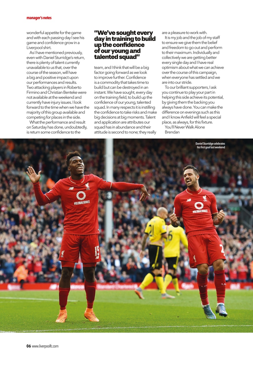 Liverpool FC Programmes Preview Pages
