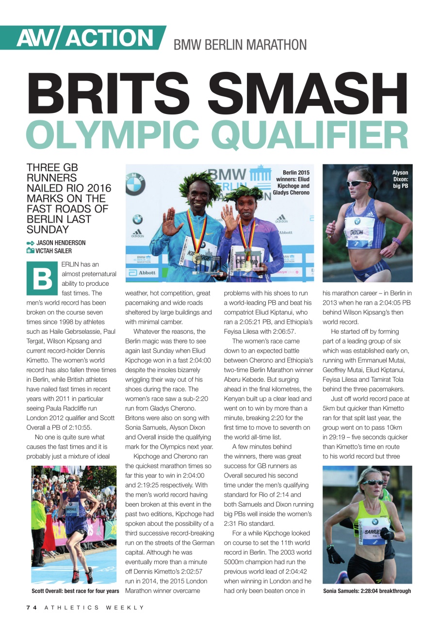 AW – Athletics Weekly Magazine Preview Pages