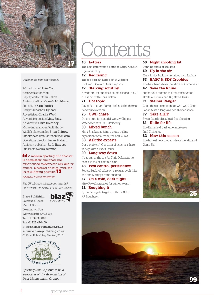 Sporting Rifle Preview Pages