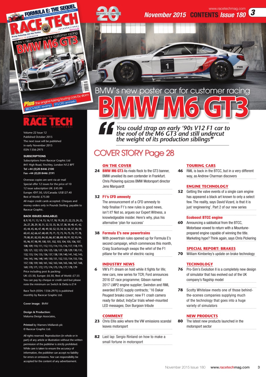 Race Tech Preview Pages