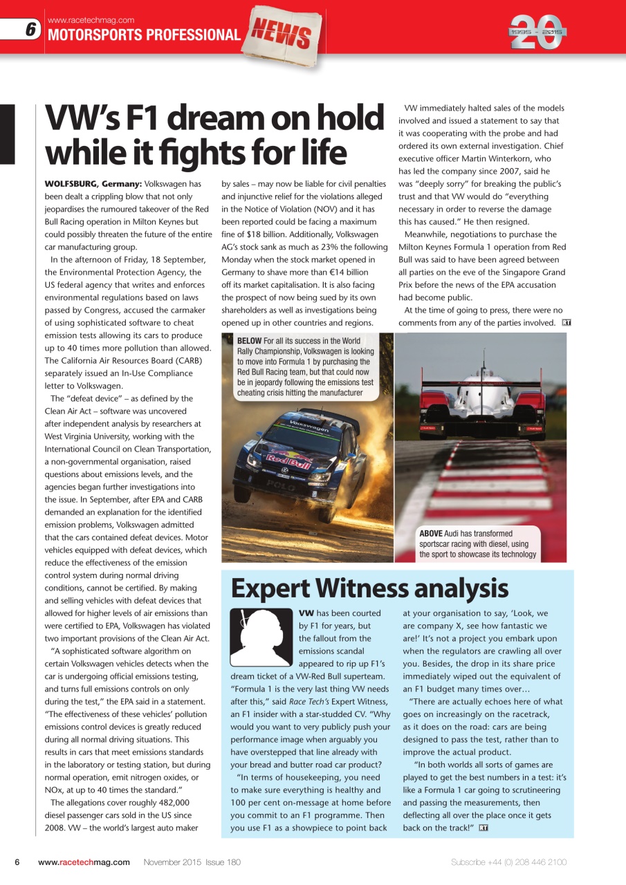 Race Tech Preview Pages