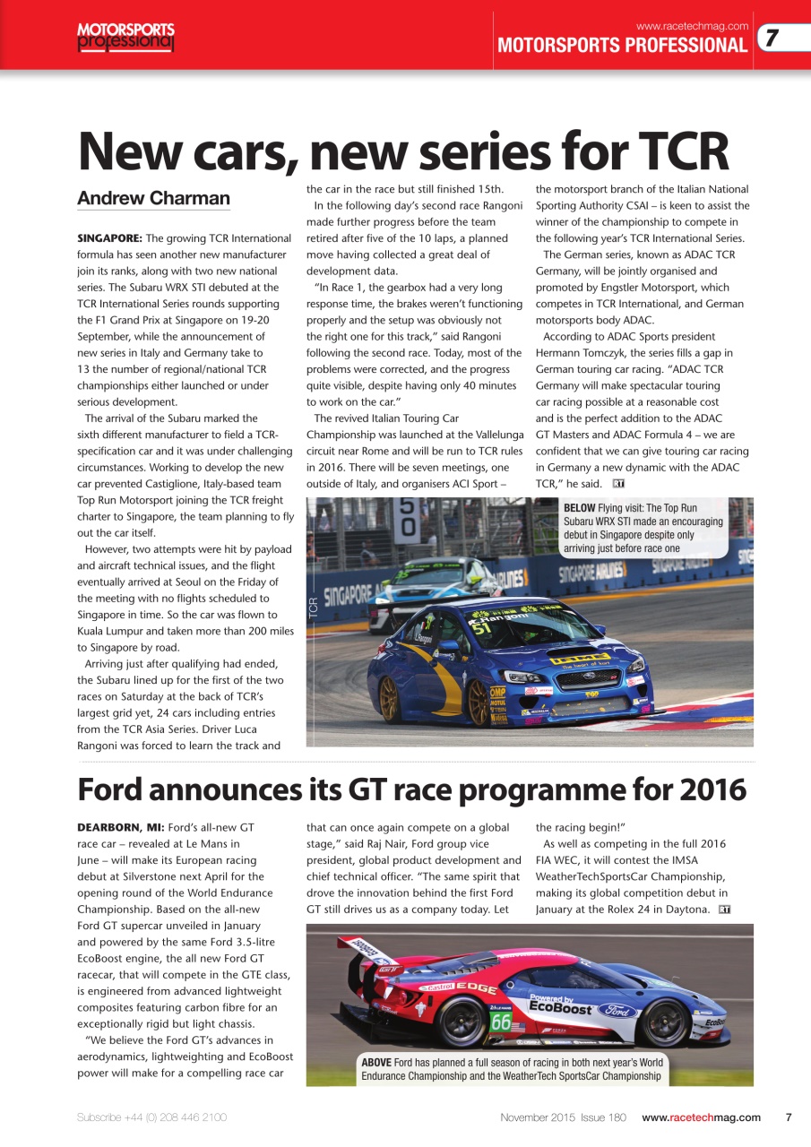 Race Tech Preview Pages