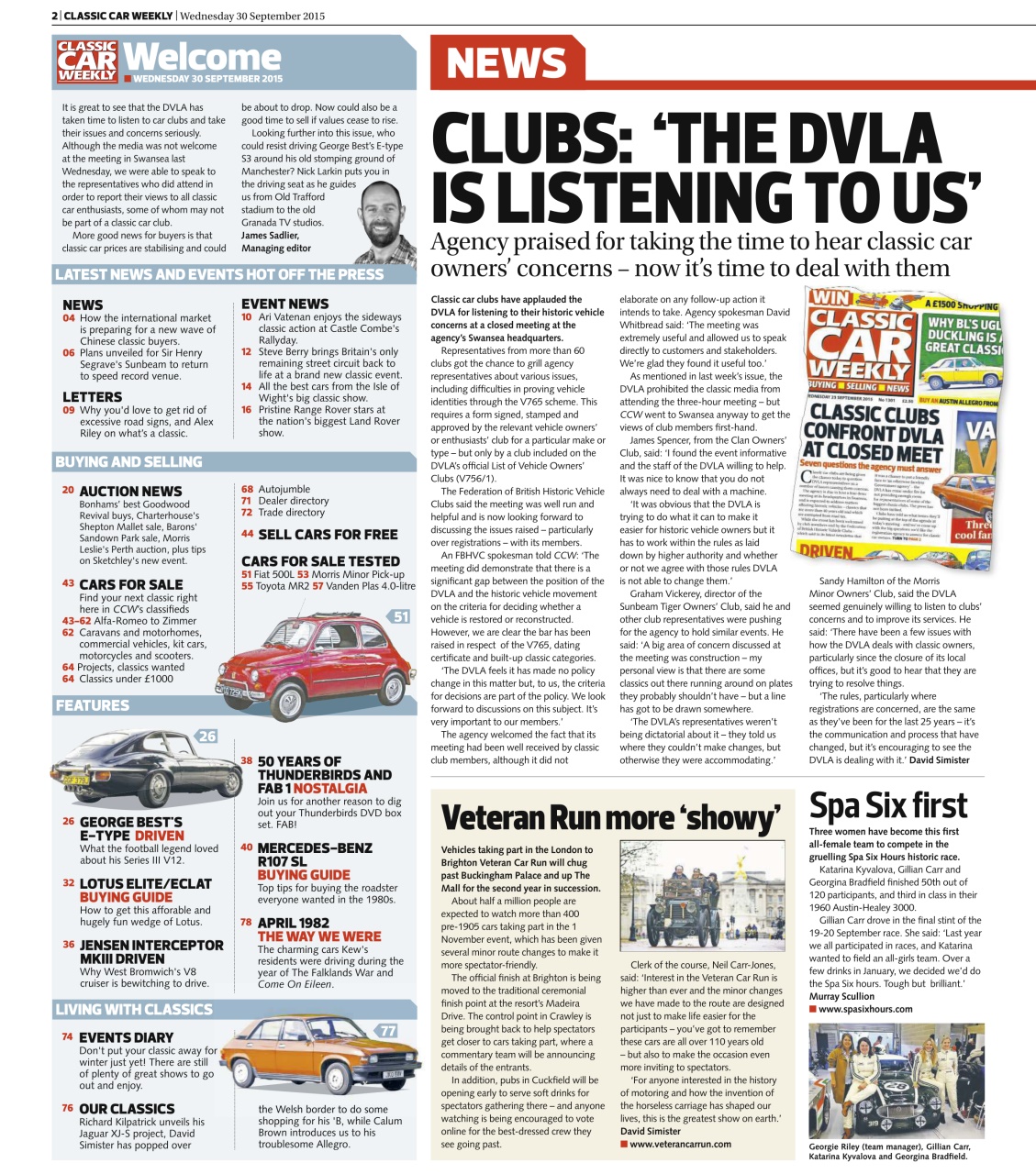 Classic Car Weekly Preview Pages