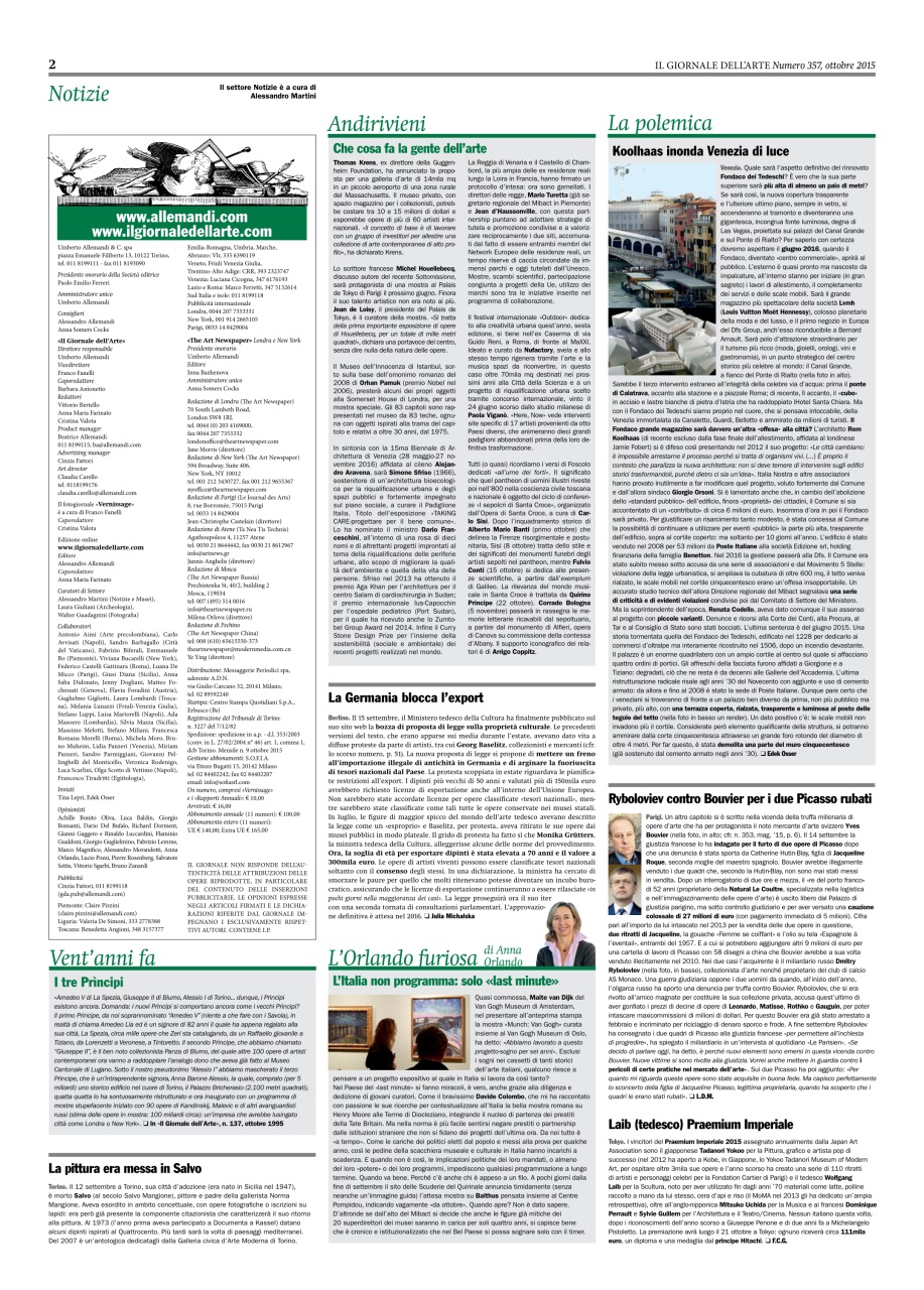 Il Giornale Dell’Arte Preview Pages