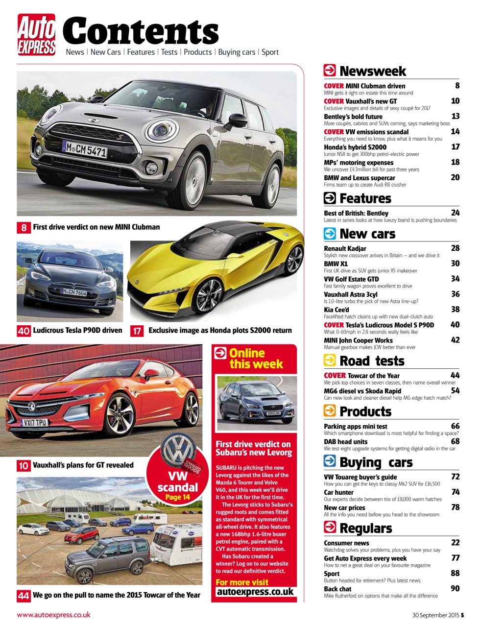 Auto Express Preview Pages