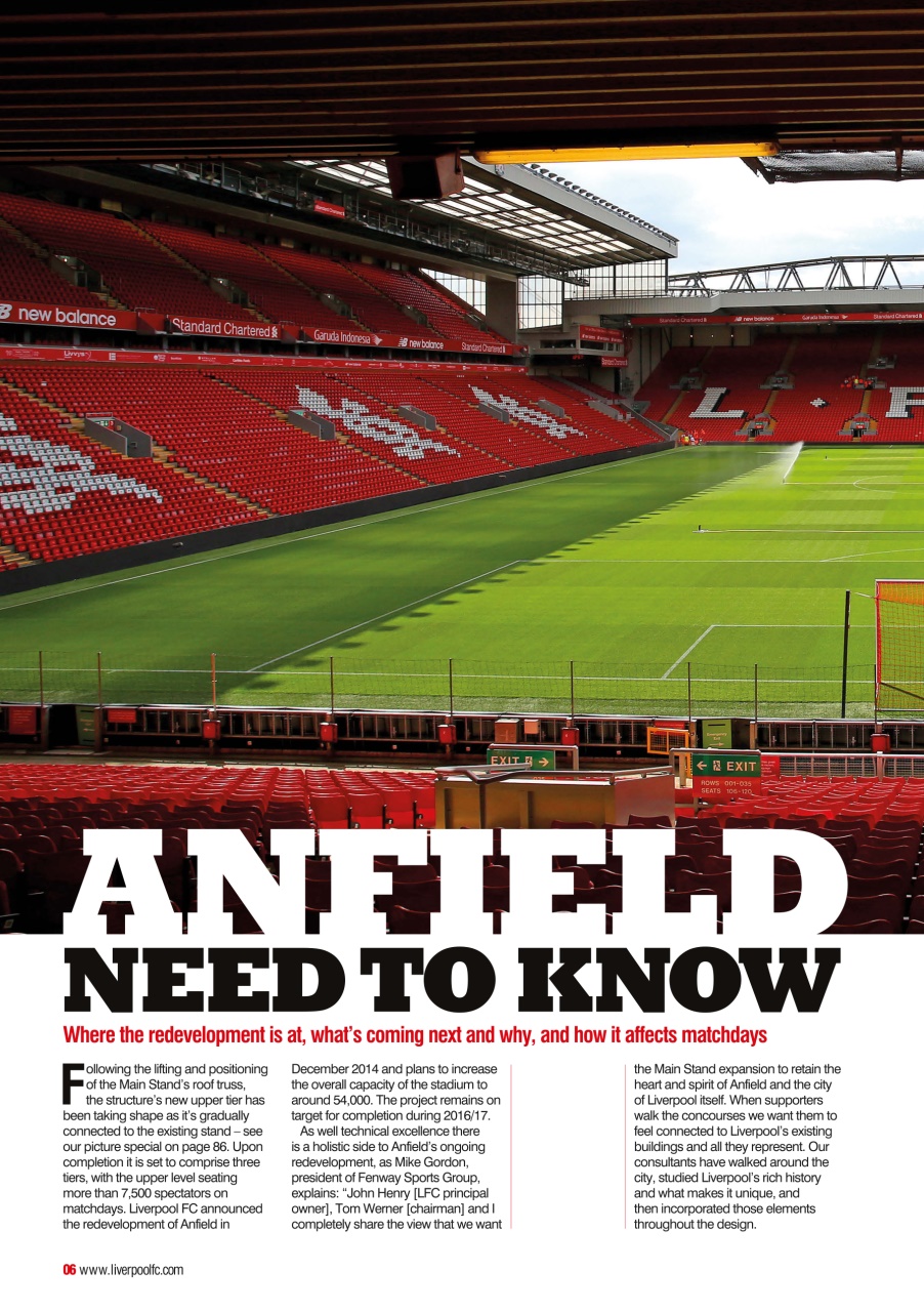 Liverpool FC Magazine Preview Pages