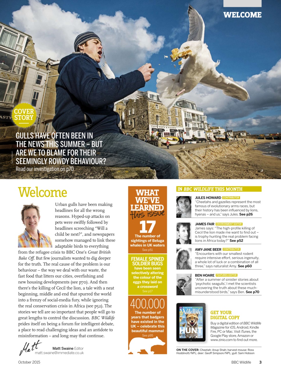 BBC Wildlife Magazine Preview Pages