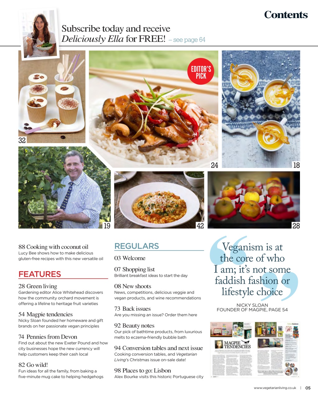 Vegetarian Living Preview Pages