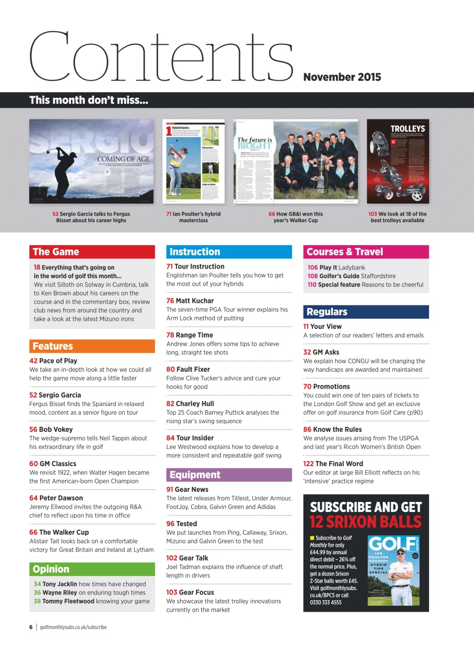 Golf Monthly Preview Pages