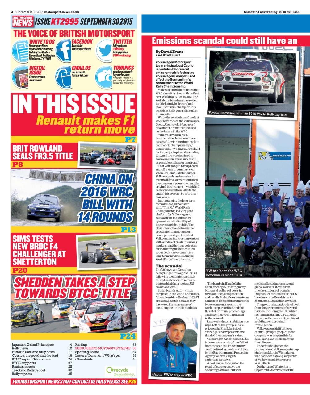 Motorsport News Preview Pages