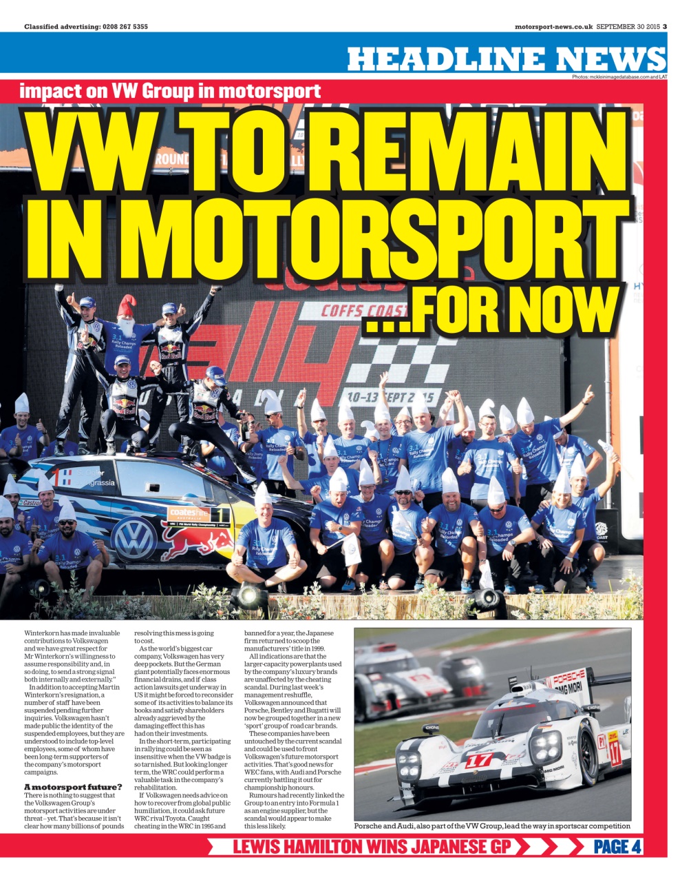 Motorsport News Preview Pages