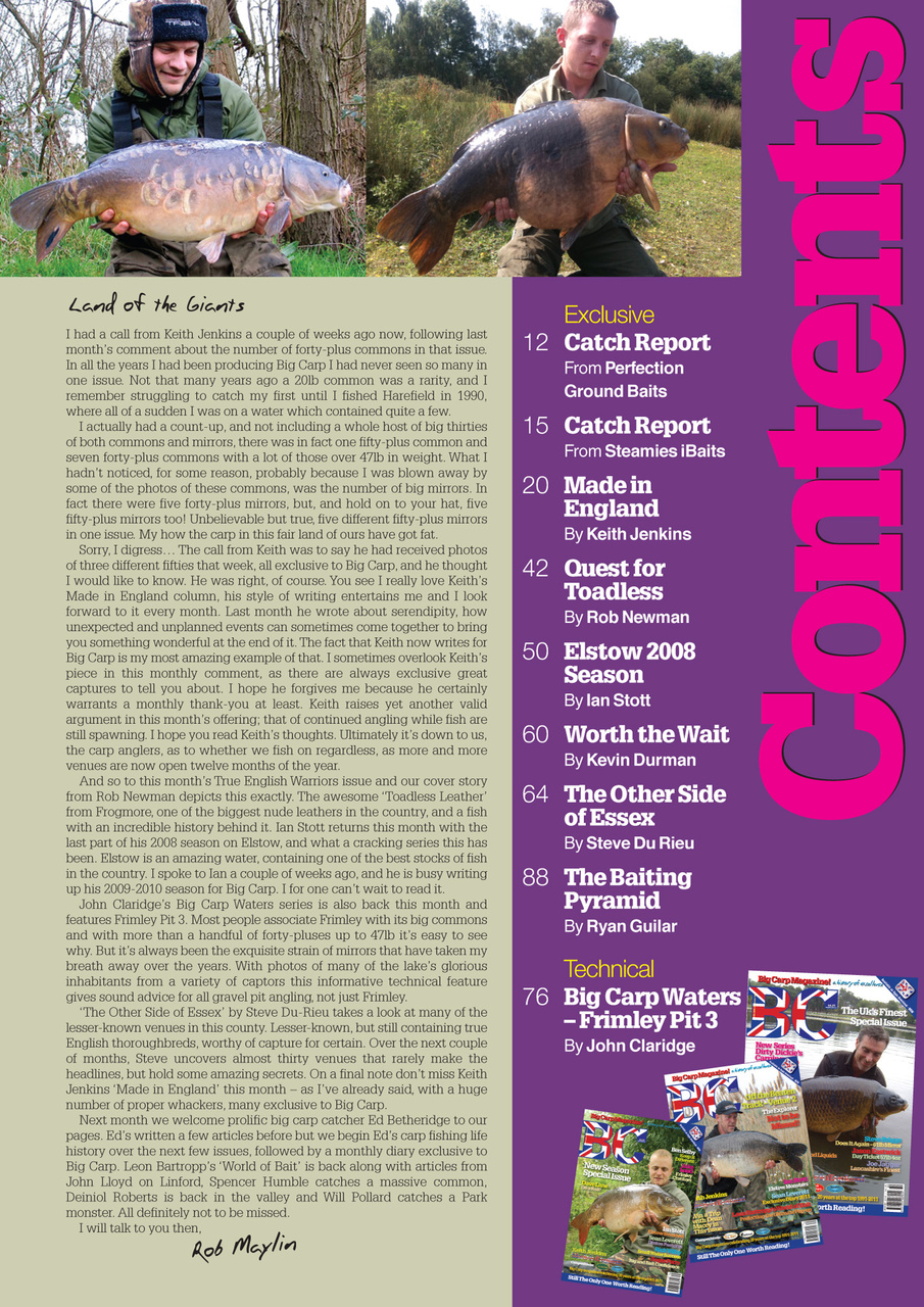 Big Carp Magazine Preview Pages