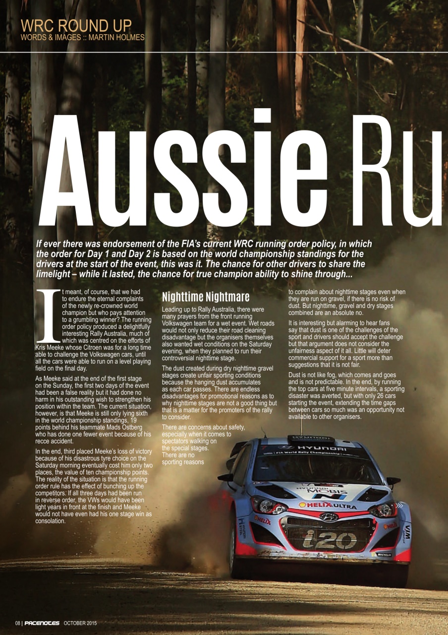 Pacenotes Rally magazine Preview Pages