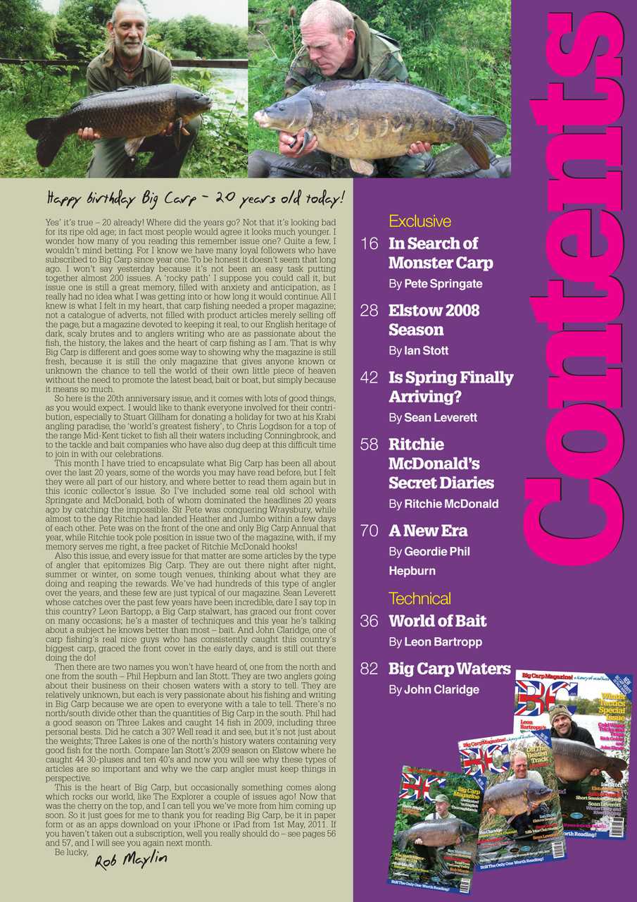 Big Carp Magazine Preview Pages