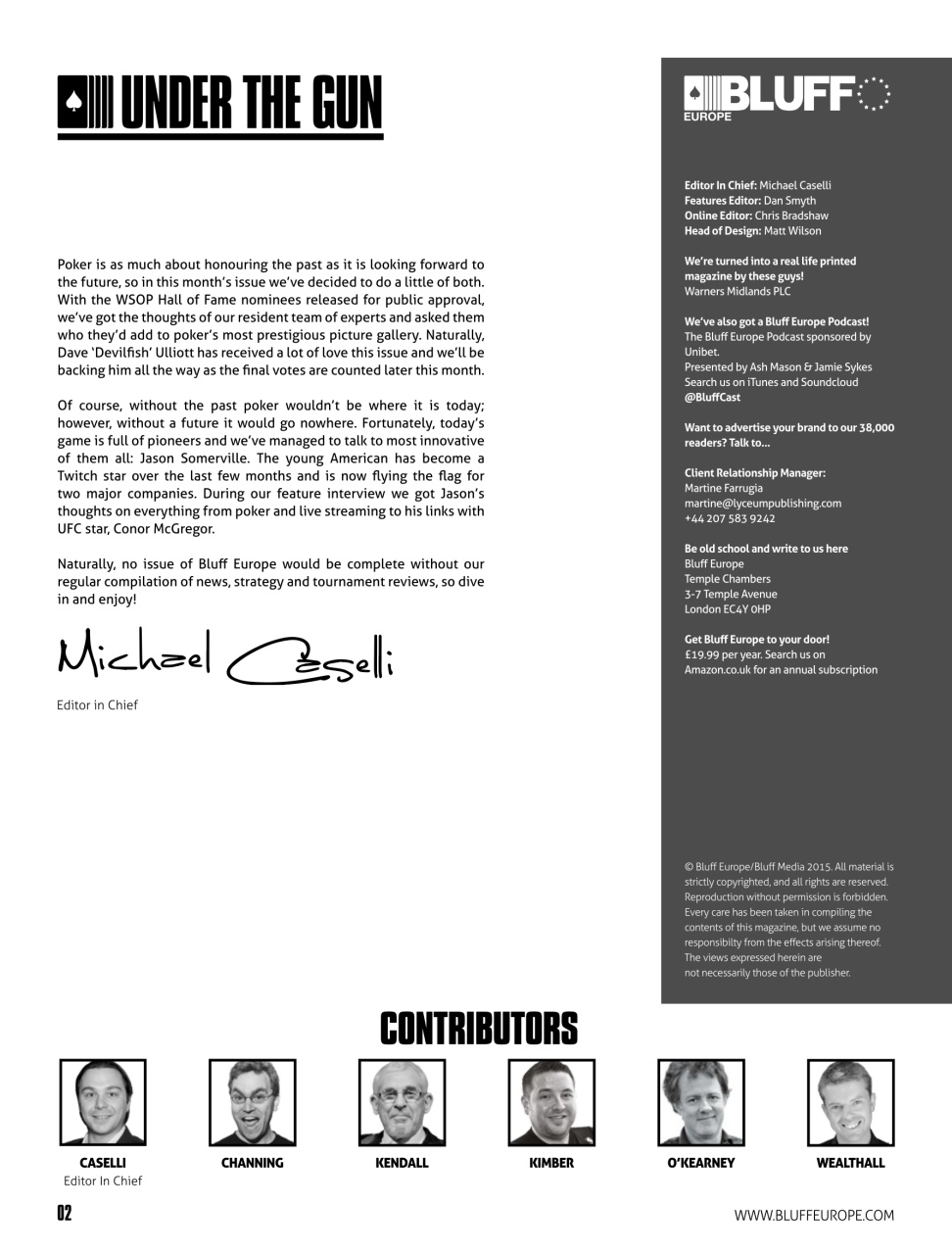 Bluff Europe Preview Pages