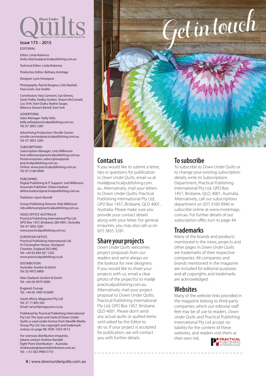 Down Under Quilts Preview Pages