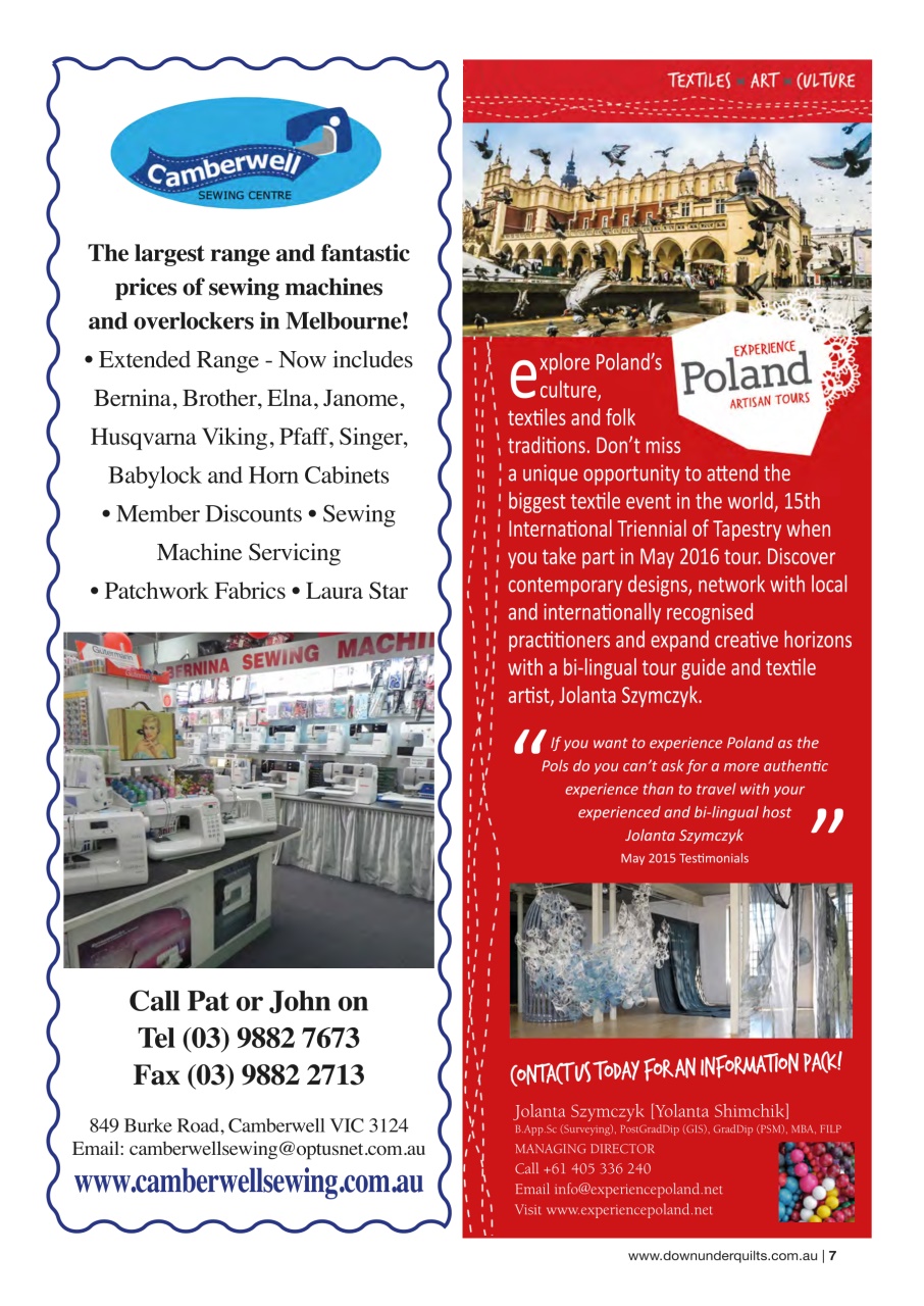 Down Under Quilts Preview Pages