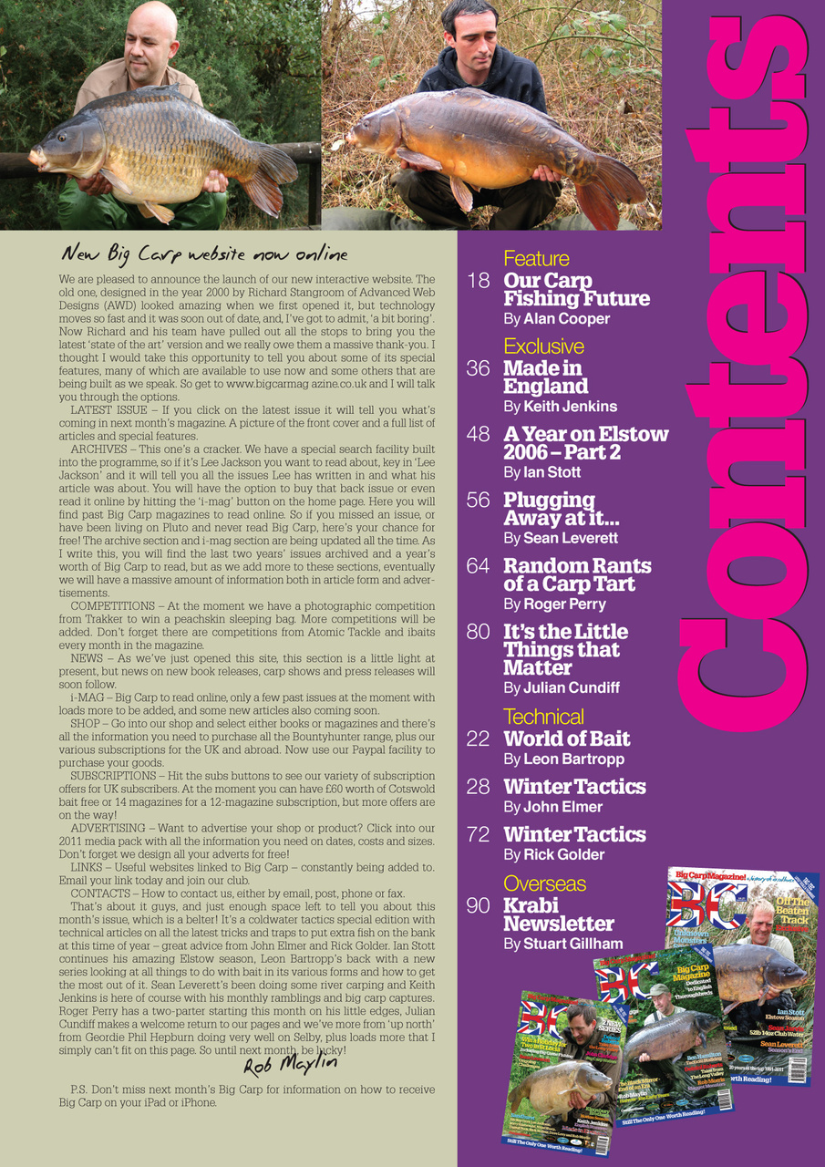 Big Carp Magazine Preview Pages