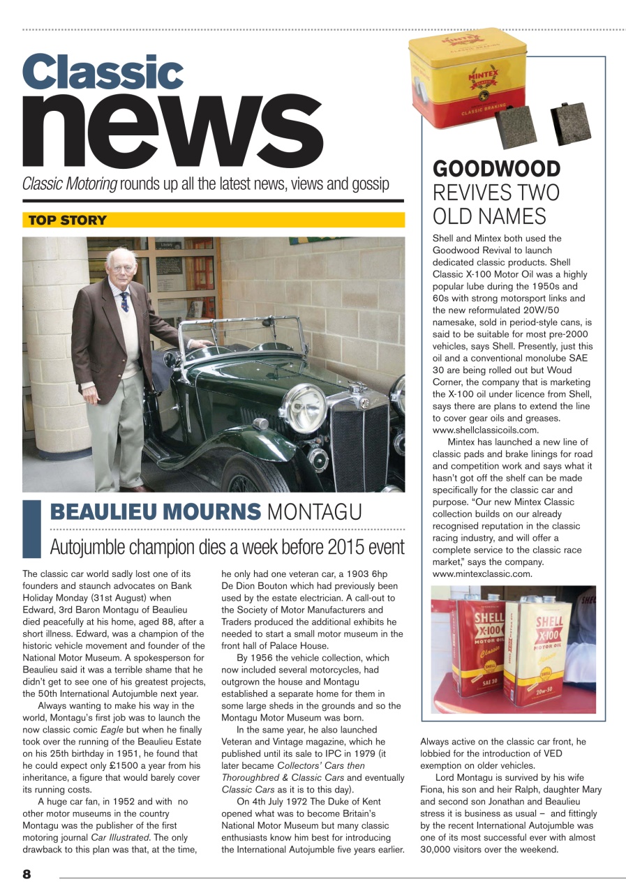 Classic Motoring Preview Pages