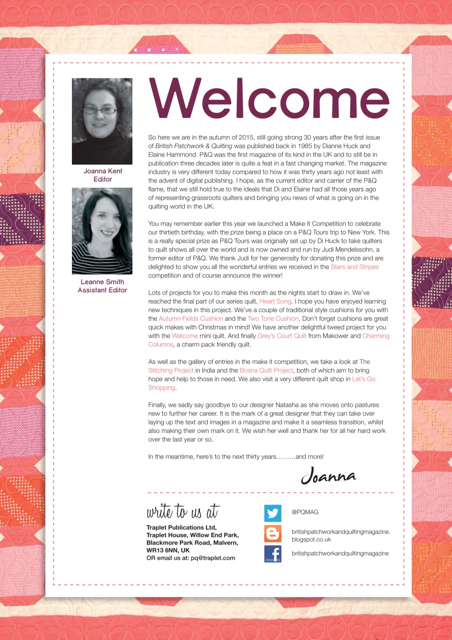 Patchwork and Quilting Preview Pages