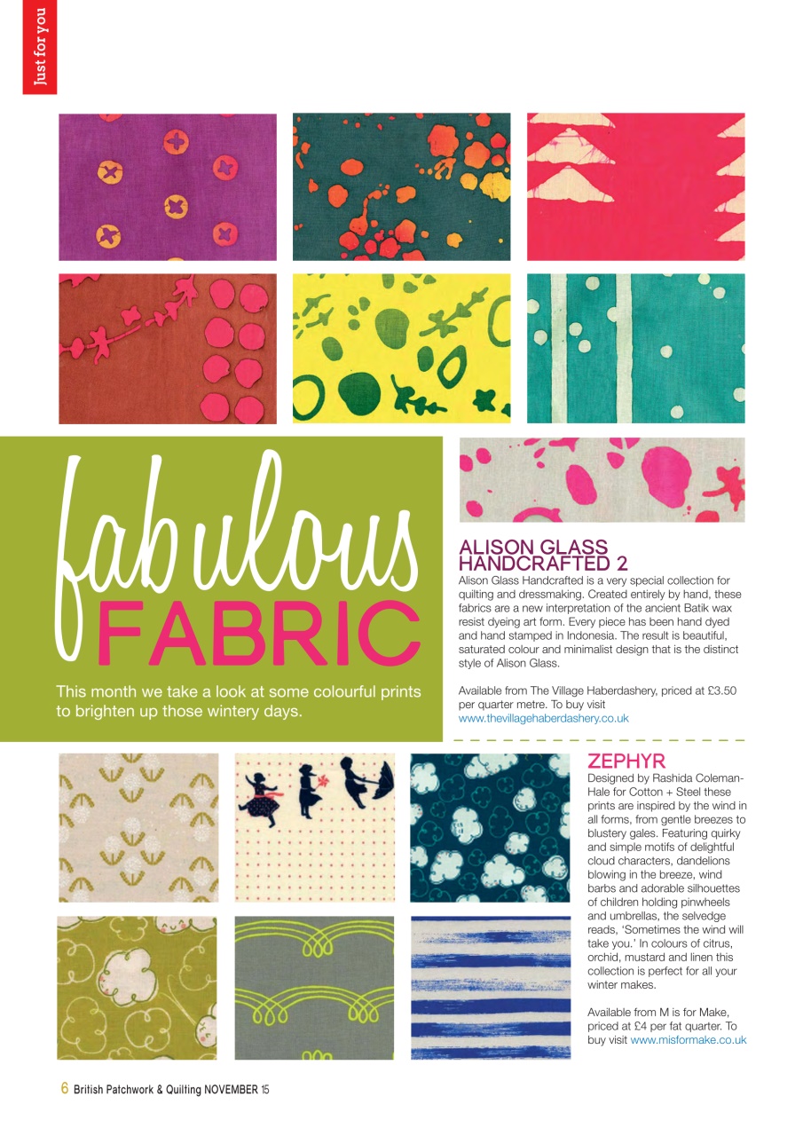 Patchwork and Quilting Preview Pages
