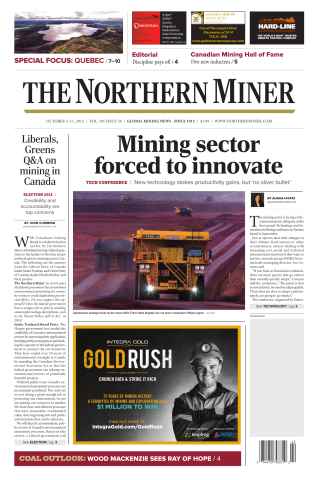 The Northern Miner issue Vol. 101 No. 34
