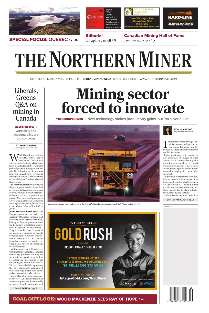 The Northern Miner Preview Pages