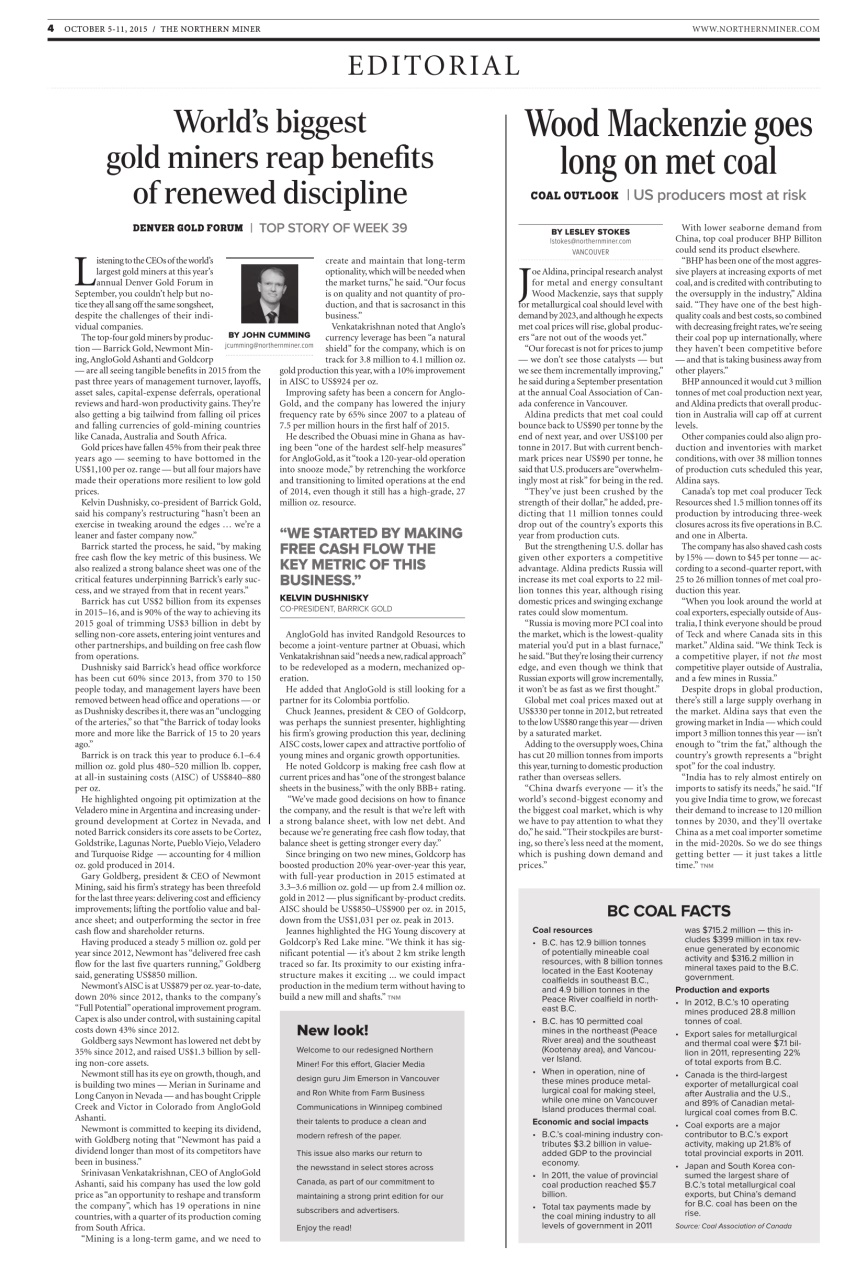 The Northern Miner Preview Pages