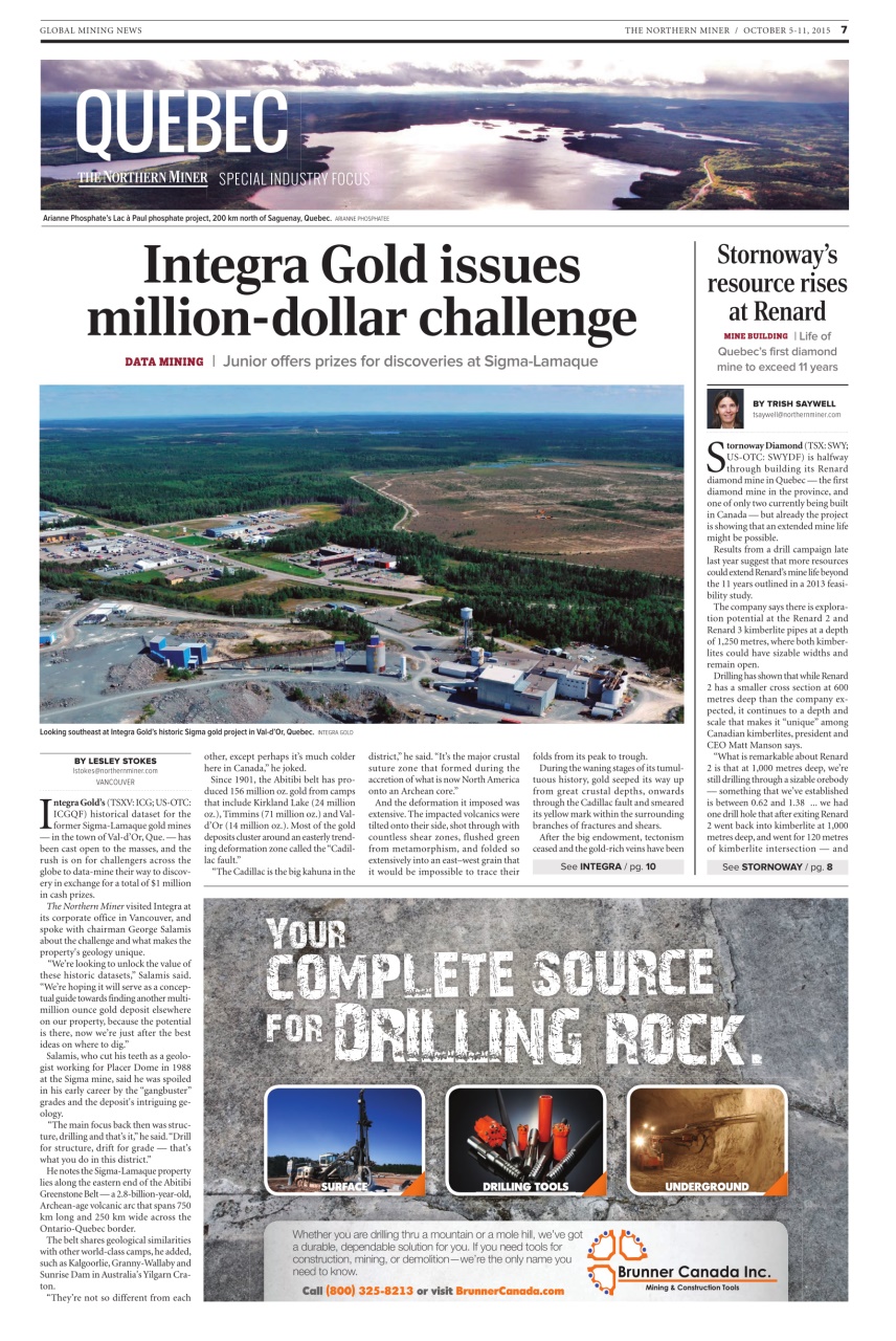 The Northern Miner Preview Pages