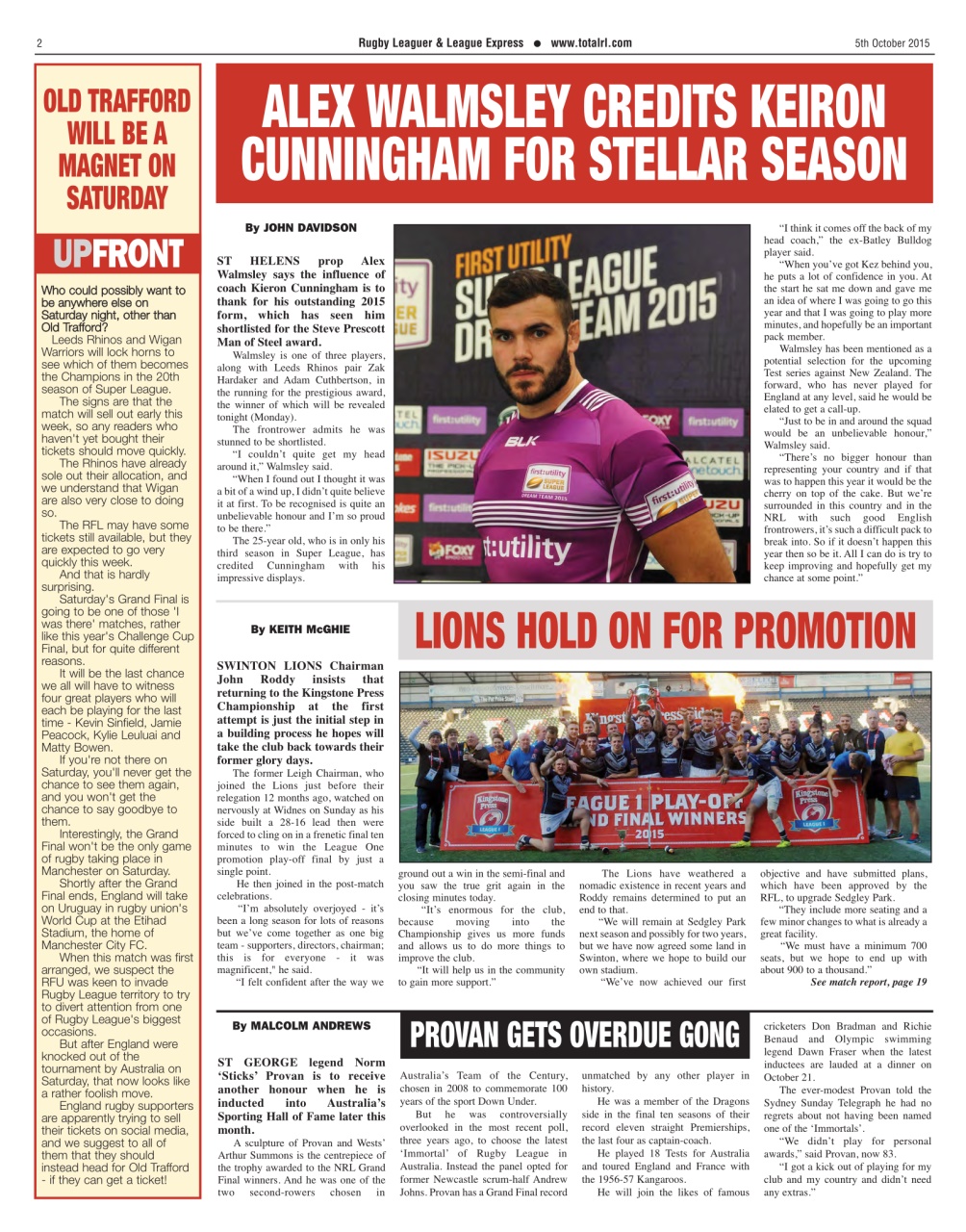 League Express Preview Pages