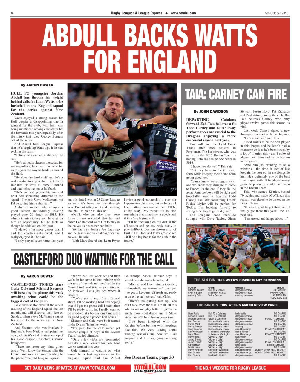 League Express Preview Pages