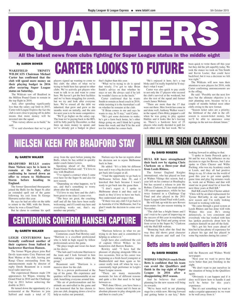 League Express Preview Pages