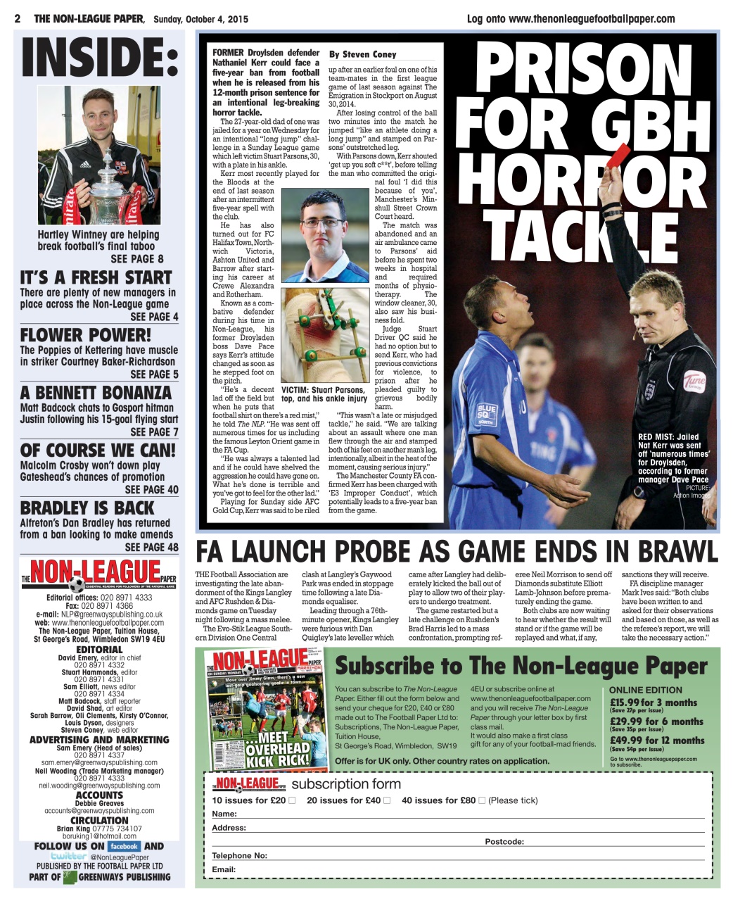 The Non-League Football Paper Preview Pages