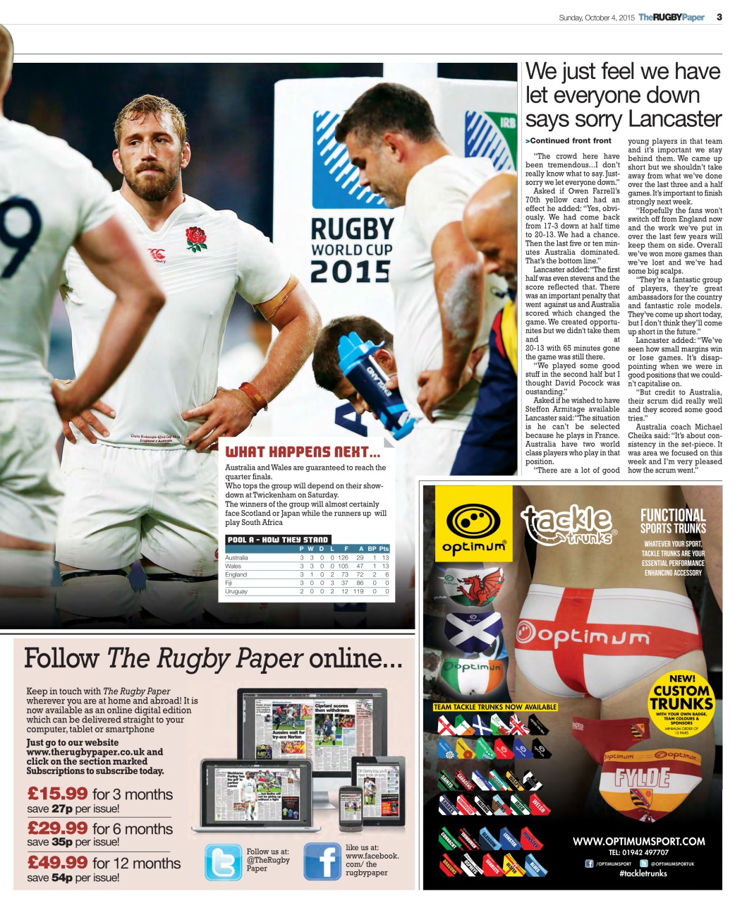 The Rugby Paper Preview Pages