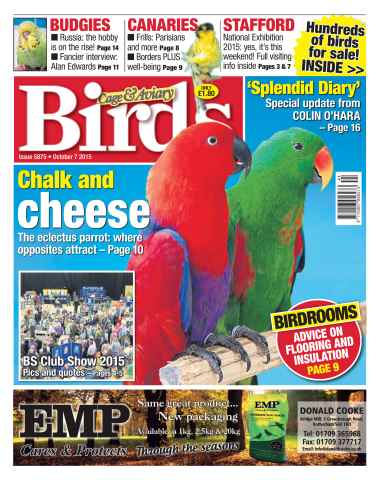 Cage & Aviary Birds issue No. 5875 Chalk and Cheese