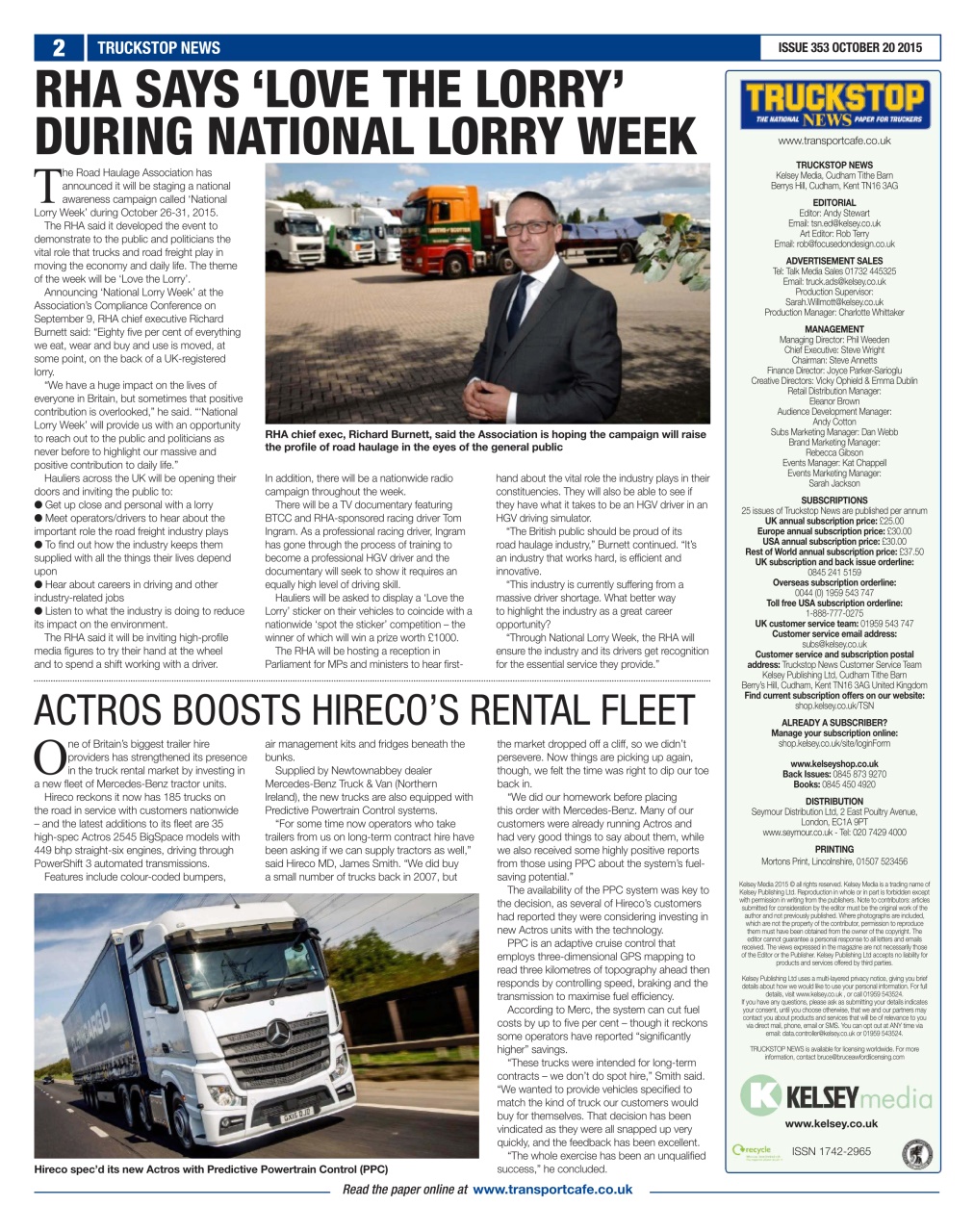 Truckstop News Preview Pages