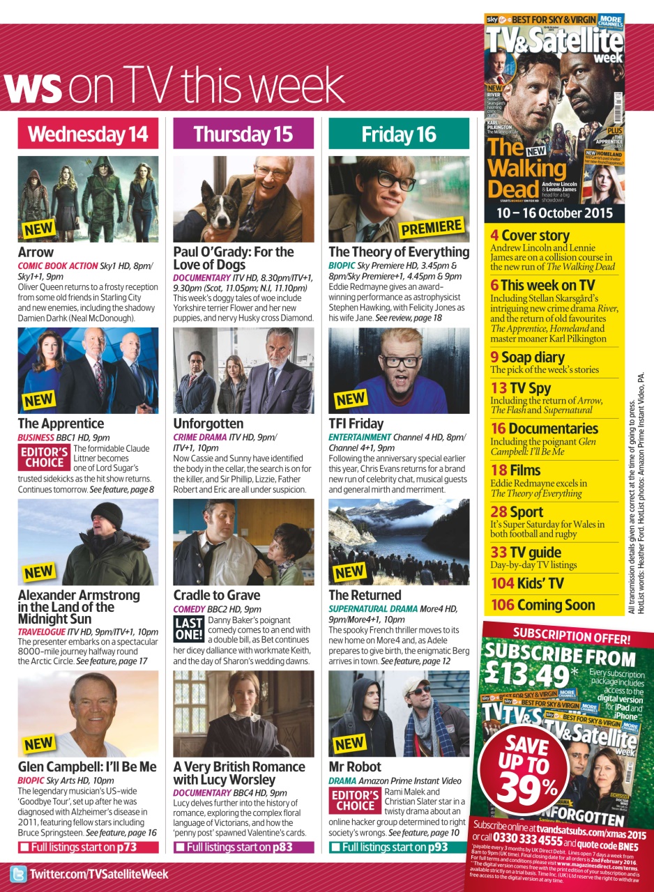 TV & Satellite Week Preview Pages
