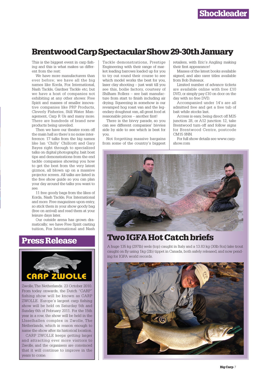 Big Carp Magazine Preview Pages