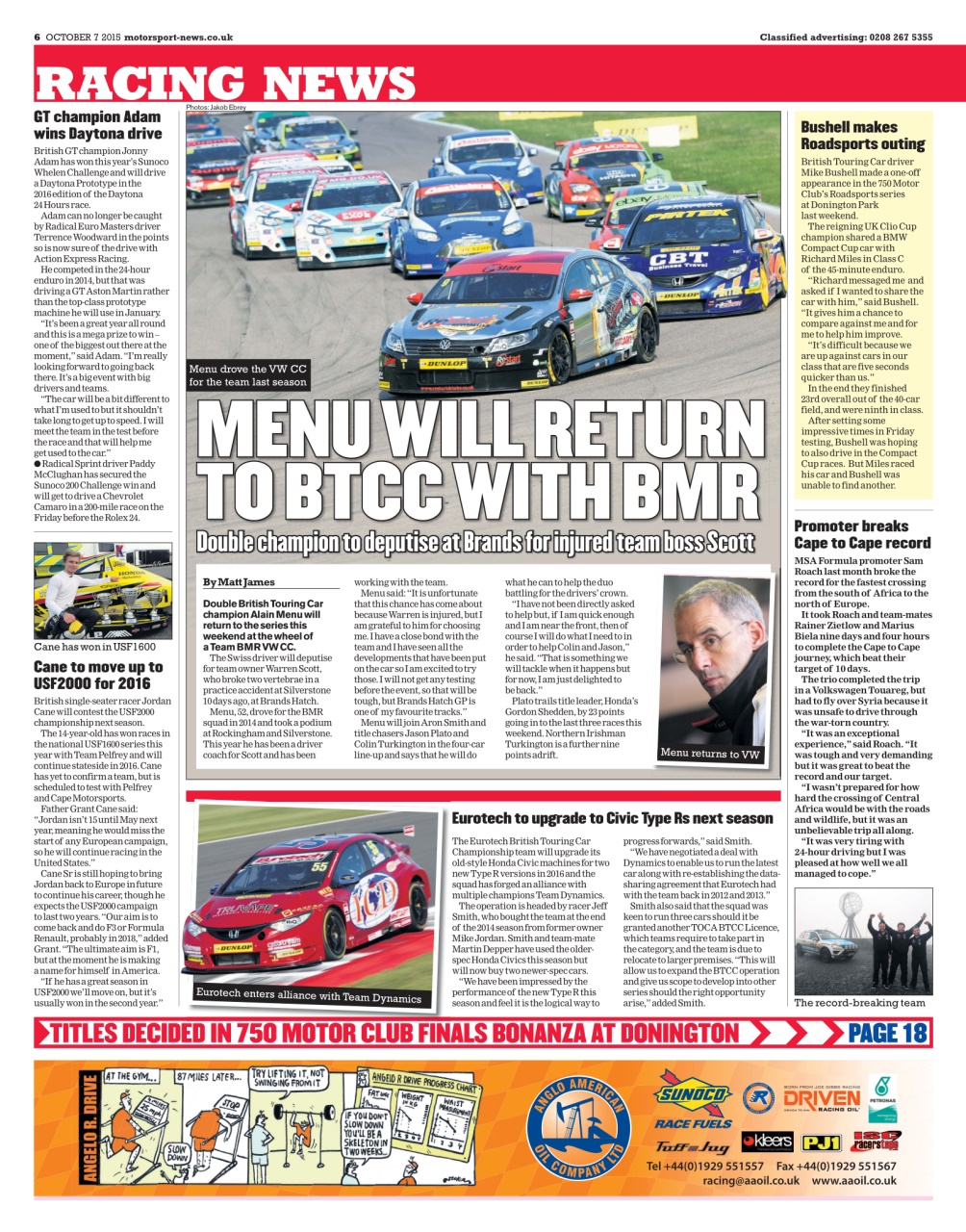 Motorsport News Preview Pages