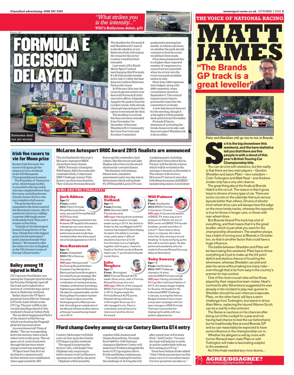 Motorsport News Preview Pages