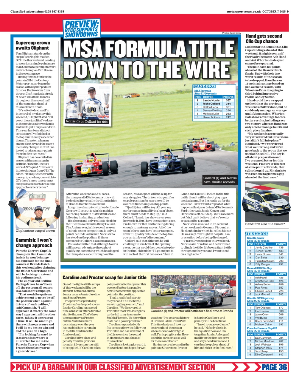 Motorsport News Preview Pages