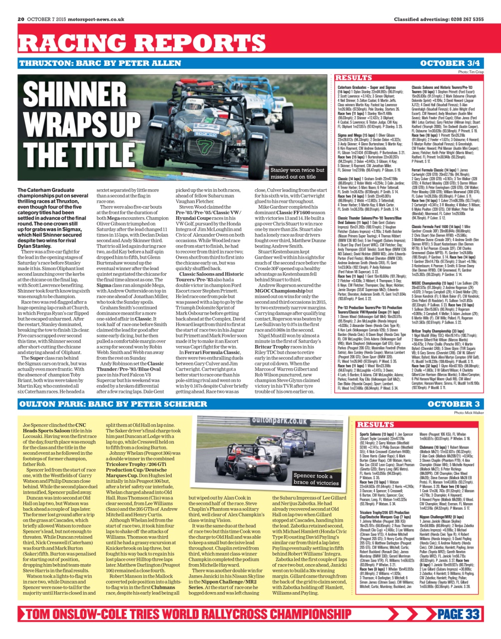 Motorsport News Preview Pages
