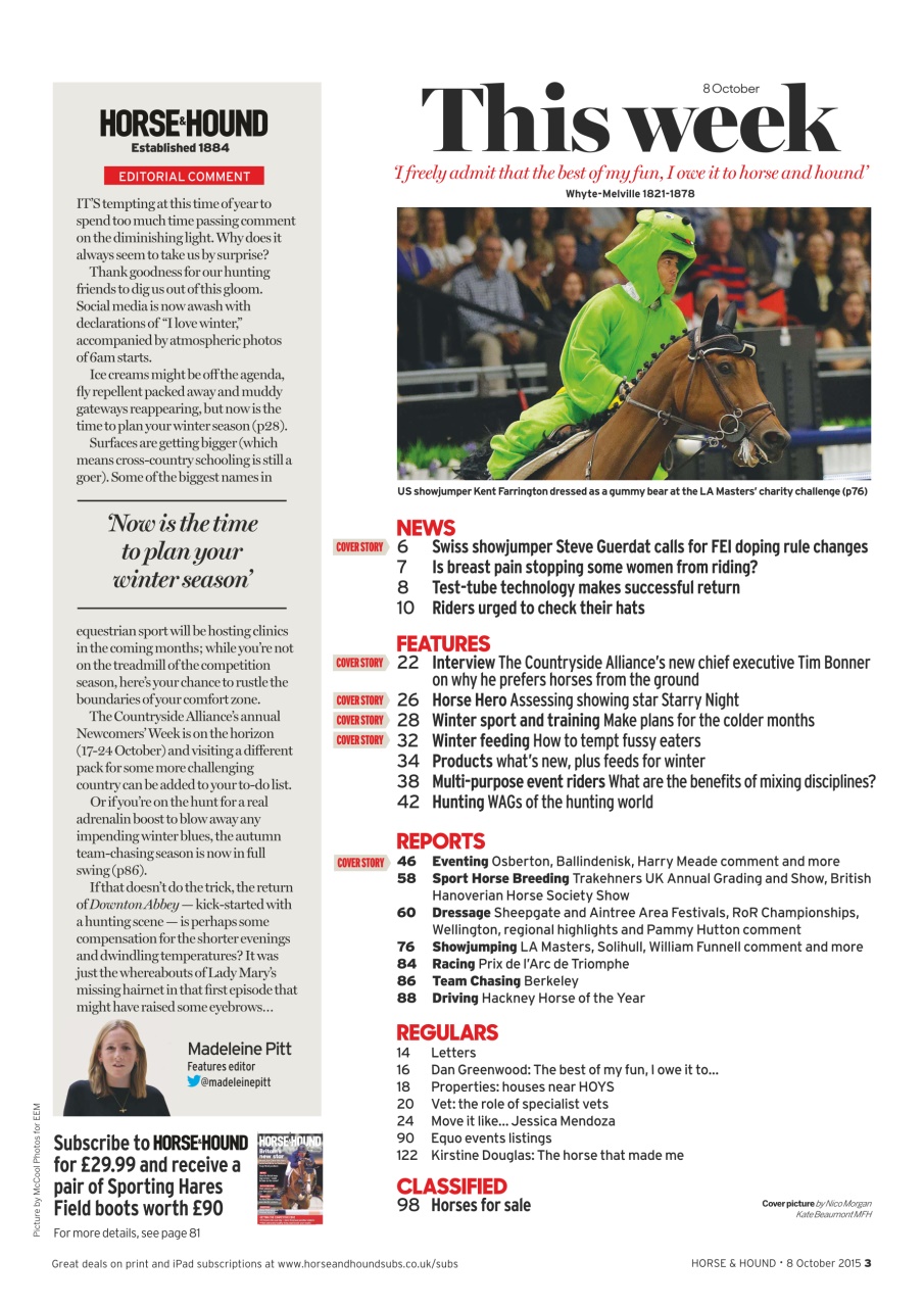 Horse & Hound Preview Pages
