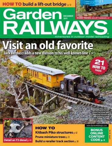 Garden Railways issue December 2015