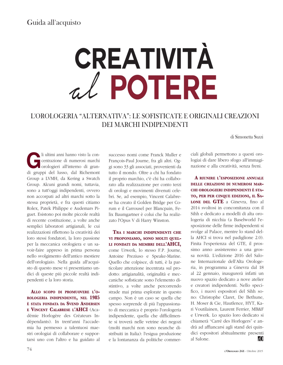 L'Orologio Preview Pages