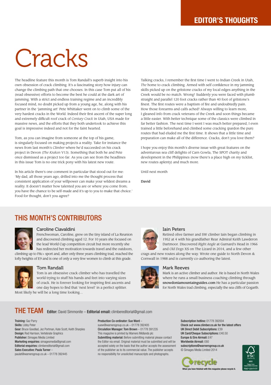 Climber Preview Pages