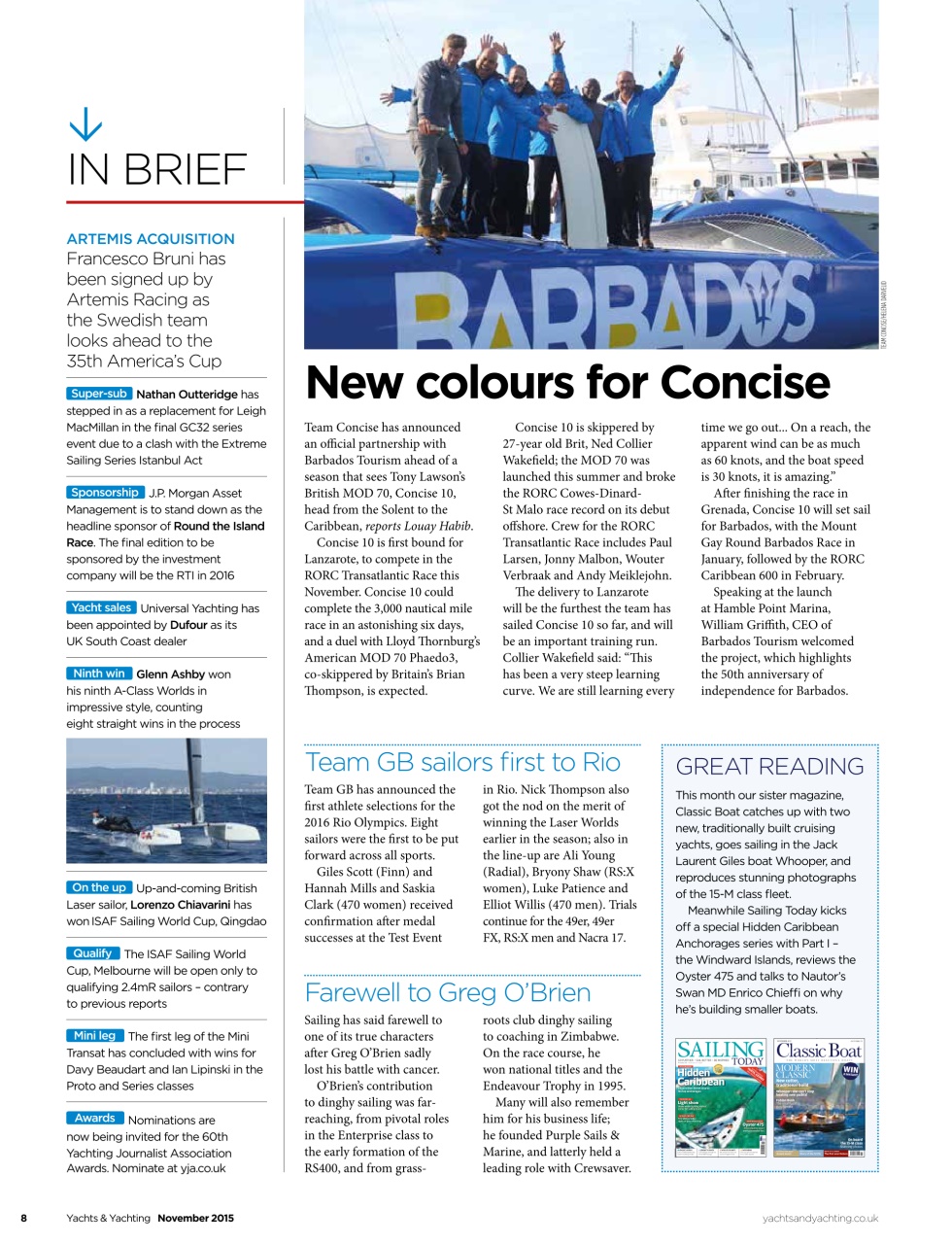Yachts & Yachting Preview Pages