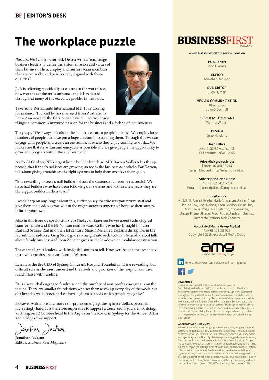 Business First Magazine Preview Pages