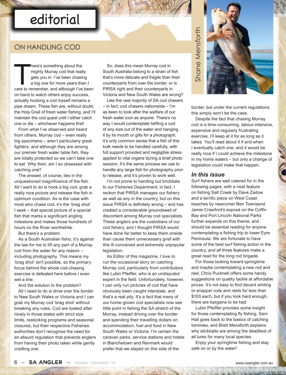 South Australian Angler Preview Pages